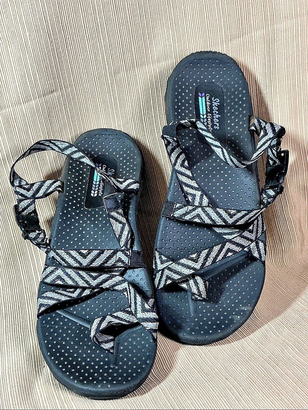 Skechers Outdoor Lifestyle Reggae Sandal Women's Black & Gray Sandals